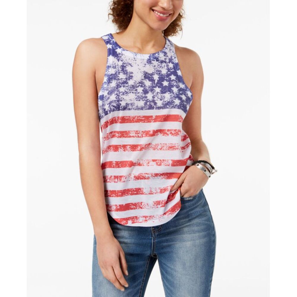 Pretty Rebellious Juniors Printed Americana Tank Top